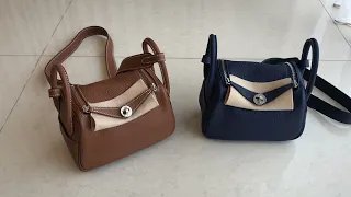 LINDY MINI CLEMENCE BLUE SAPPHIRE & CAMEL PHW - MW FASHION TALKY