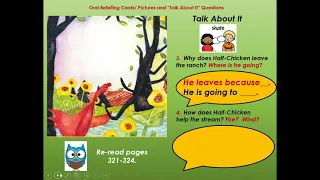 Second Grade Journeys' Lesson 24 ORAL RETELL & DISCUSSION QUESTIONS of the folktale, Half-Chicken