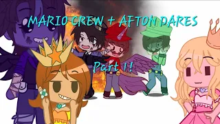 Mario crew +Aftons Dares/asks PT 1 #supermario #aftonfamilygacha #gacha