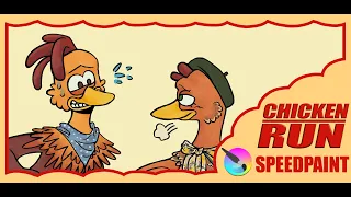 Rocky And Ginger Doodles | CHICKEN RUN SPEEDPAINT