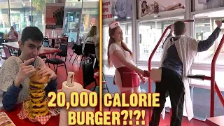 115 Pound Man vs. 20,000 Calorie Cheeseburger