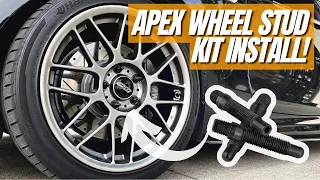 MY BMW 135I GETS A WHEEL STUD CONVERSION! (APEX RACE PARTS!)