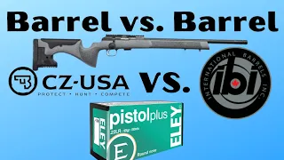 CZ457 LRP Factory barrel VS IBI Barrel - Eley Pistol Plus - 50 Yard ammo test