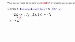 Expanding and simplifying algebraic expressions