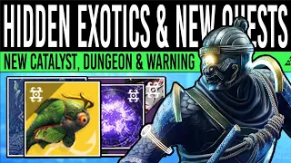 Destiny 2: HIDDEN WEAPONS & EXOTIC QUESTS! Event Weapon, Dungeon Loot, New Catalyst, Important Info!