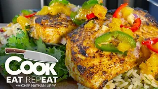 Fresh Mahi Mahi with Pineapple Pico | Cook Eat Repeat | Blackstone Griddles