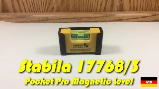 German Tools Review:  Stabila Pocket Pro Magnetic Level