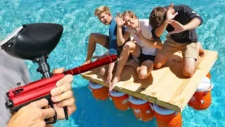 Last to Jump off the Punishment Boat Wins!! *SURVIVAL CHALLENGE vs J-FRED*
