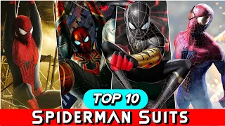 Spiderman Top 10 Suit(Updated) Explained in Hindi (SUPERBATTLE)