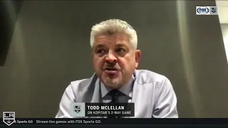 Todd McLellan Praises Anze Kopitar