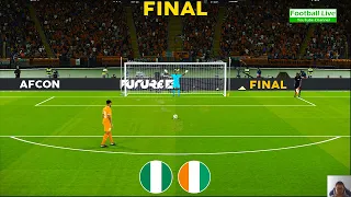 Nigeria 🆚 Côte d'Ivoire FINALE - Penalty Shootout | Coupe d'Afrique des Nations 2023 | PES Gameplay