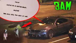 STALKER KILLER CLOWNS LEFT THREATENING NOTE ON MY CAR... (uncut)