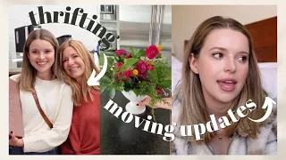 VLOG: Where I am Moving To, Thrifting + Antiquing for the Apartment, and Unboxing Furniture