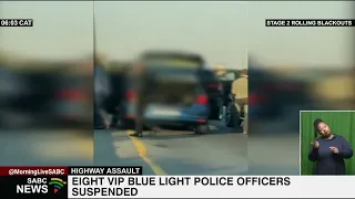 Eight VIP blue light police officers in Mashatile's convoy suspended