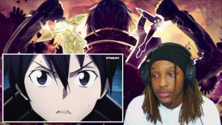 Sword Art Online - Kirito vs The Gleam Eyes | Dual Weilding?! [REACTION]