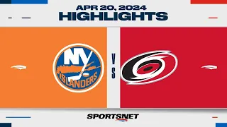 NHL Game 1 Highlights | Islanders vs. Hurricanes - April 20, 2024