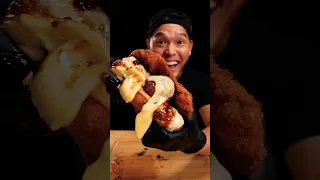 Fried chicken sandwich with meat ball 😋 #food #subscribe #viral