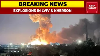 Multiple Explosions In Lviv And Kherson, Lviv Under Russian Missile Attack | Breaking News