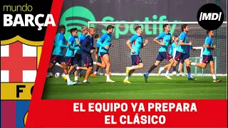 El Barça entrena con la mente puesta en el Clásico