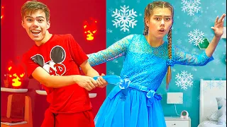 Nastya y el Desafío Frio vs Caliente con Artem