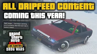 GTA Online: ALL Dripfeed Content Coming Early This Year! (Taxi Job, Gun Van, Stash Houses, and More)