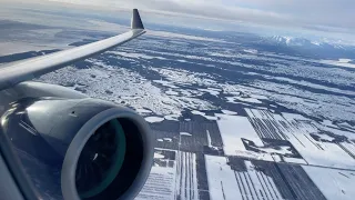 Delta Air Lines Airbus A220-300 Takeoff from Ted Stevens Anchorage International Airport