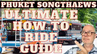 How to use the Phuket Songthaew | Phuket Thailand Public Transportation | Blue Buses