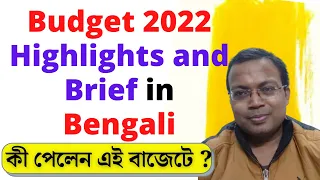 Budget 2022 Highlights and Brief Analysis for middleclass | BUDGET 2022 EXPLAINED | Bengali