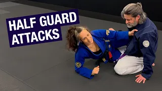 Jiu Jitsu w/Jen Z: Half Guard Attacks - Kimura, Loop Choke & Arm Drag!
