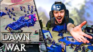 I played Dawn of War with REAL WARHAMMER 40k