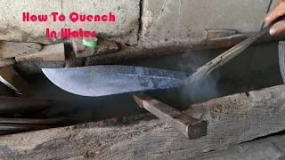 Traditional Quench Hardening Technique / How To Quench In Water / Cutting Test