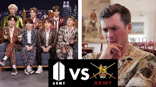 Real Army Major Reacts to BTS Army!!?