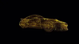 Sports Car Hologram Stock Motion Graphics