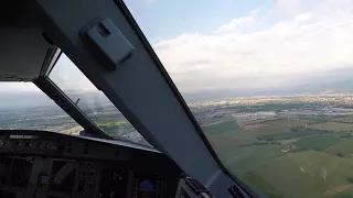 A321 Landing in Milan Bergamo LIME Runway28