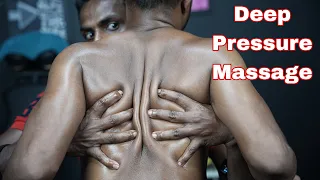 Strong Arms Doing Deep Tissue Body Massage And Head Massage ASMR | Neck Crack | Strong Wrist Barber