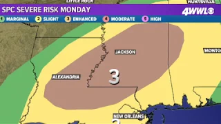 Severe weather possible in New Orleans as Saints fans stream to and from Superdome Monday night