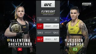 VALENTINA SHEVCHENKO VS JESSICA ANDRADE FULL FIGHT UFC 261