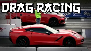 CARRERAS DE AUTOS DEPORTIVO ZL1 CAMARO VS CORVETTE C7 - DRAG RACING