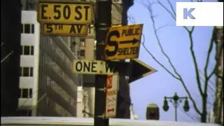 1960s New York Streets, Manhattan, Colour 16mm
