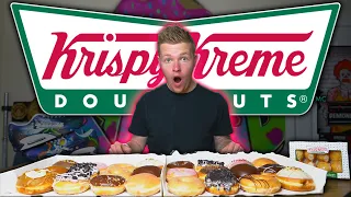 THE ENTIRE KRISPY KREME MENU CHALLENGE! | EATING EVERY DONUT ON THE MENU! | 9,500+ CALORIES