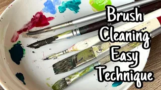 How to Clean Acrylic paint Brushes