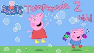 +4 HOURS Peppa Pig Full Season 2 Completa (52 Episodes) in Spanish (make your kids to learn Spanish)