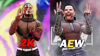 AEW Fight Forever vs WWE 2K Character Models (Last Appearance)