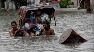 Ужасные последствия наводнения в Индии The terrible effects of flooding in India