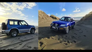 Rav4 and Vitara on Beach