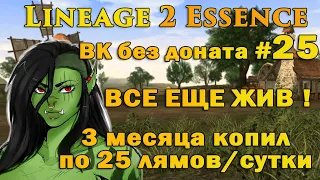 Варк без доната #25 ВСЕ ЕЩЕ ЖИВОЙ в Lineage 2 Essence. 3 месяца фарма!! 25 лямов в сутки 90 дней!