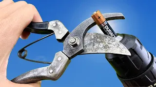 Smart plastic repair technique! Unbelievable method To Sharpen Pruning Shears as Sharp as a Razor