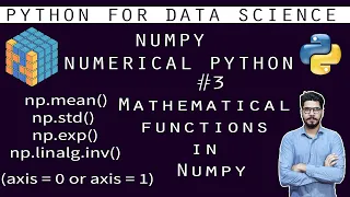 #3 Numpy Tutorial | Mathematical Functions In Numpy | axis = 0 vs axis =1 | In-Depth Tutorial