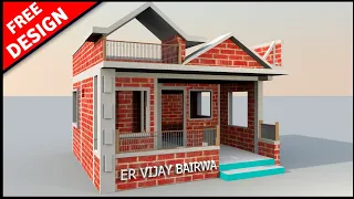 🏡 Village House Design , 20×23 House Plan , Single Story House Design , शानदार छोटा घर का नक्शा