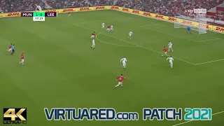 [4K] eFootball PES 2021 VirtuaRED V4.1 | Ultra Realistic Graphics Mods | Man United vs Leed United